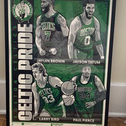 Boston Celtics Pride 18”X24” Framed And Signed Serigraph