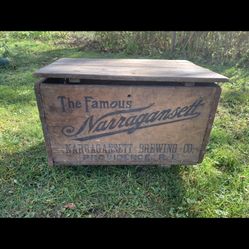 Narragansett Beer Bottle Wood Crate 