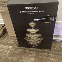 Champagne tower glasses