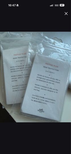 NEW Authentic Hermes Handbag Raincoat Rain Protection Cover (Lindy 26/30/34, Bolide Mini/25/27)