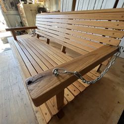 OAK PORCH SWING 60” Wide $400