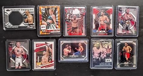 UFC legendary fighters 10 card lot .