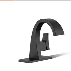 KOHLER Katun Single Hole or 4 in. Centerset Single-Handle Bathroom Faucet in Matte Black