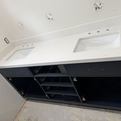 Bathroom Counter Top Granite Quartz Installation