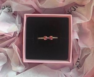pandora pink bow ring