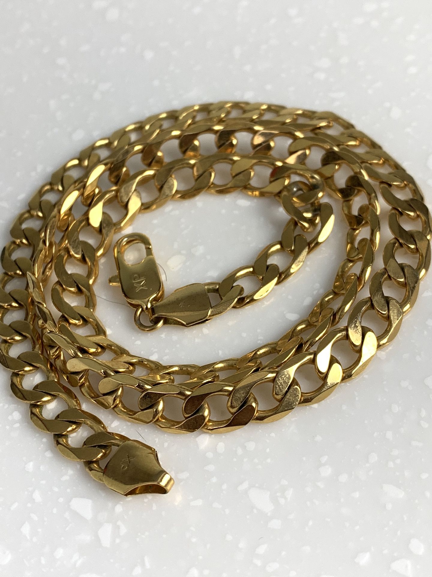Cuban link chain necklace 18k Gold Filled