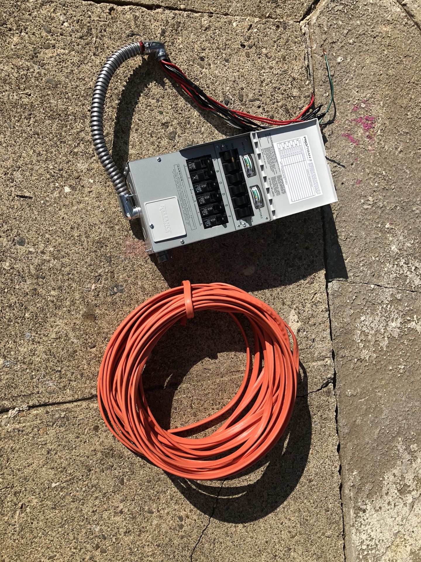 6 circuits Transfer switch and 10/3 cable for sale