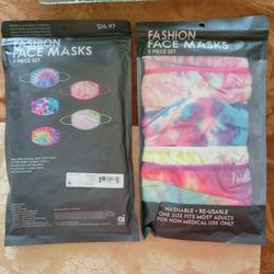 Face Masks. Tye Dye Print. 10 Masks For $10. 2 Packages Of 5.