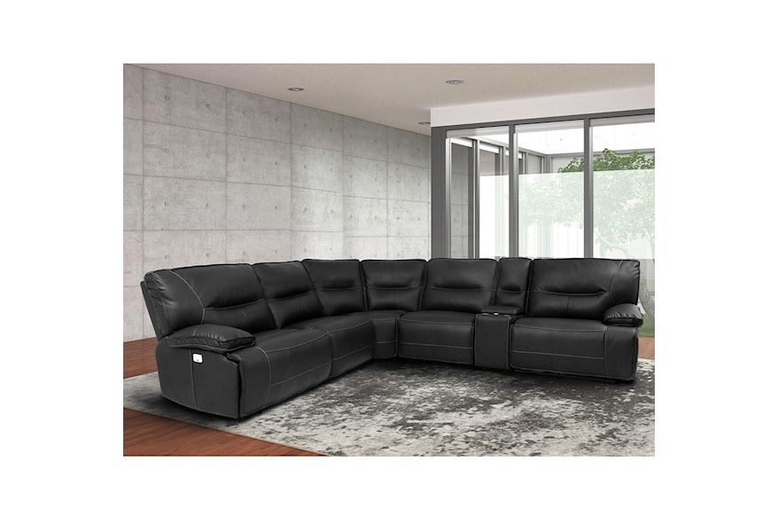 6PC Power Reclining Sectional. Performance Fabric 