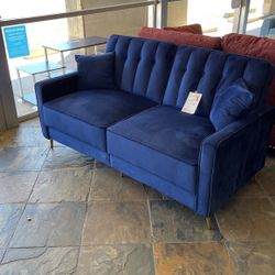 Royals Blue Futon Sofa