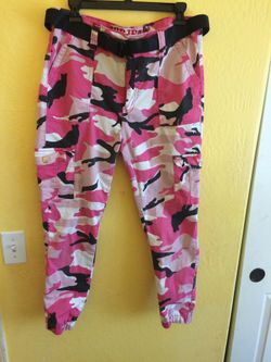 Camouflage color print jogger/pants