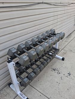 HEX DUMBBELL SET / RACK