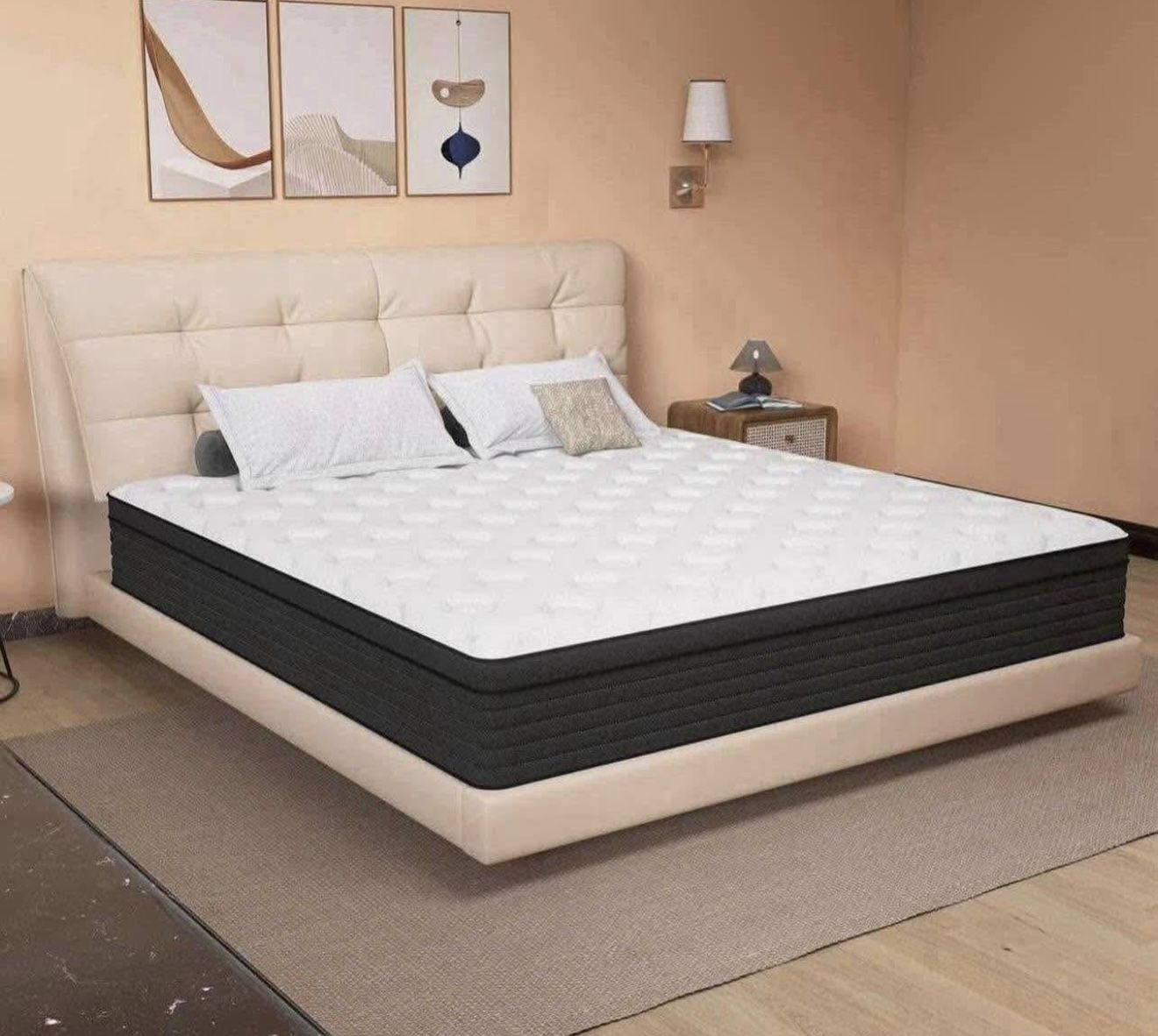 14”Full size Memory Foam and Innerspring Hybrid Mattress in a Box with Individual Pocket Spring for Motion Isolation & Silent Sleep, CertiPUR-US