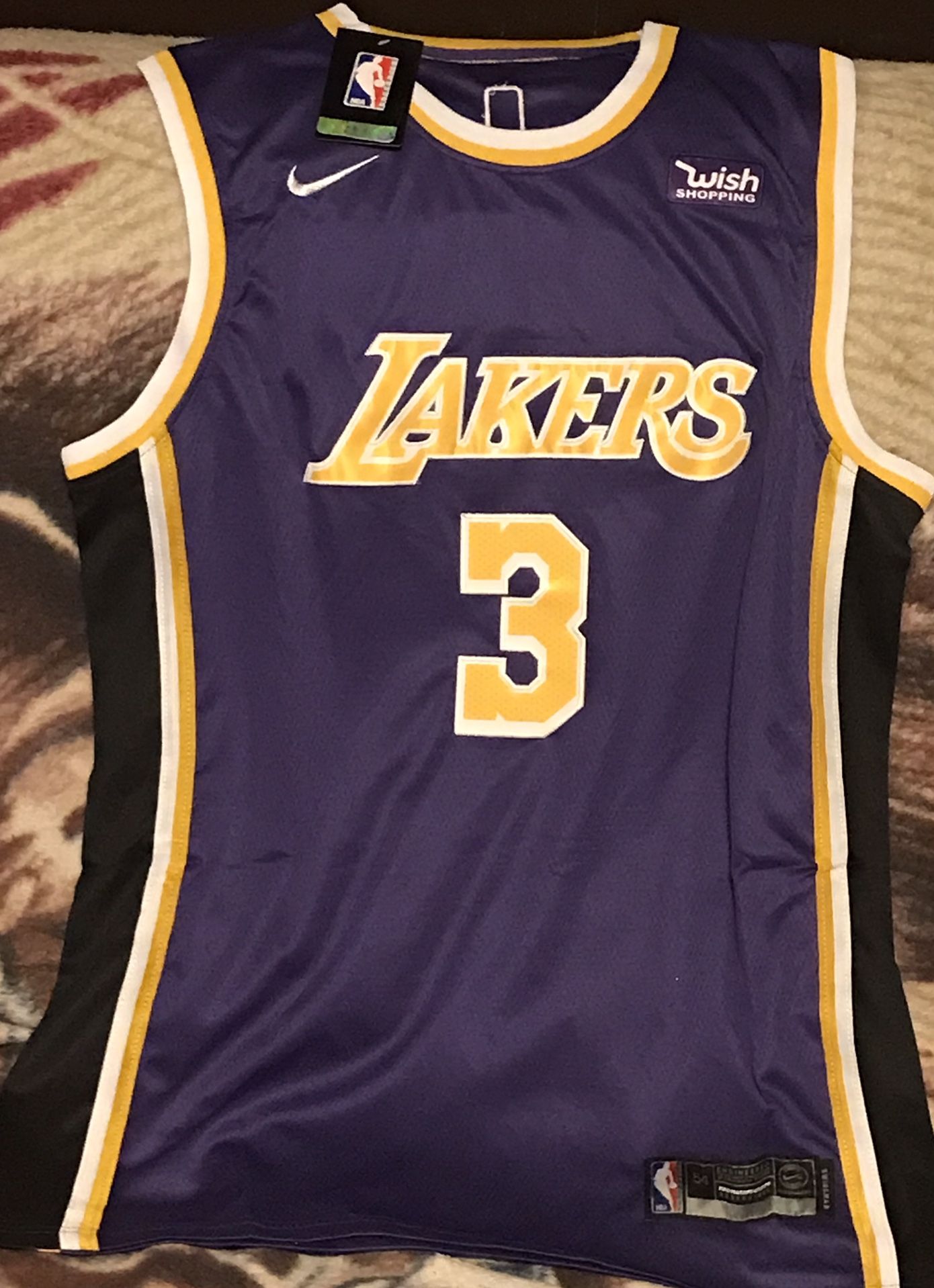 New AD Lakers Jersey Sz L