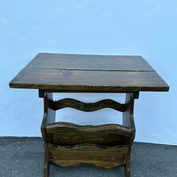 Solid Wood Magazine Rack End Table/ Side Table 20”