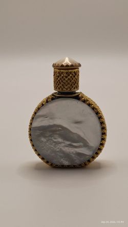 Mother of Pearl Gold Filigree Perfume Bottle