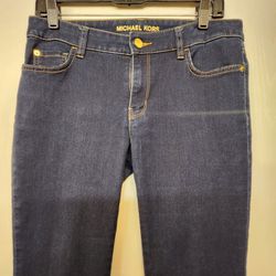 Michael Kors Boot Cut Stretch Women's Dark Blue Denim Jeans Size 6