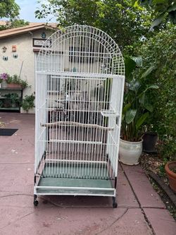 Large White Dome Cage