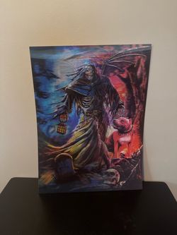 Holographic skull poster with over 4 pictures