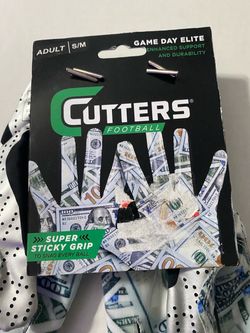 Cutters Game Day Elite Football Gloves Adult S/M