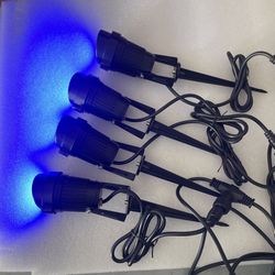 4 Spotlight With 8 Color Changing LED 15 Feet 110v Includes 2 Remotes