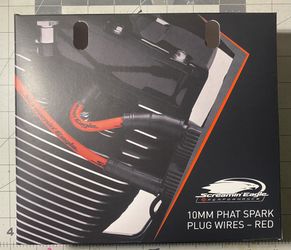 Set Of 2 Harley Davidson 10mm RED Sparkplug Wires