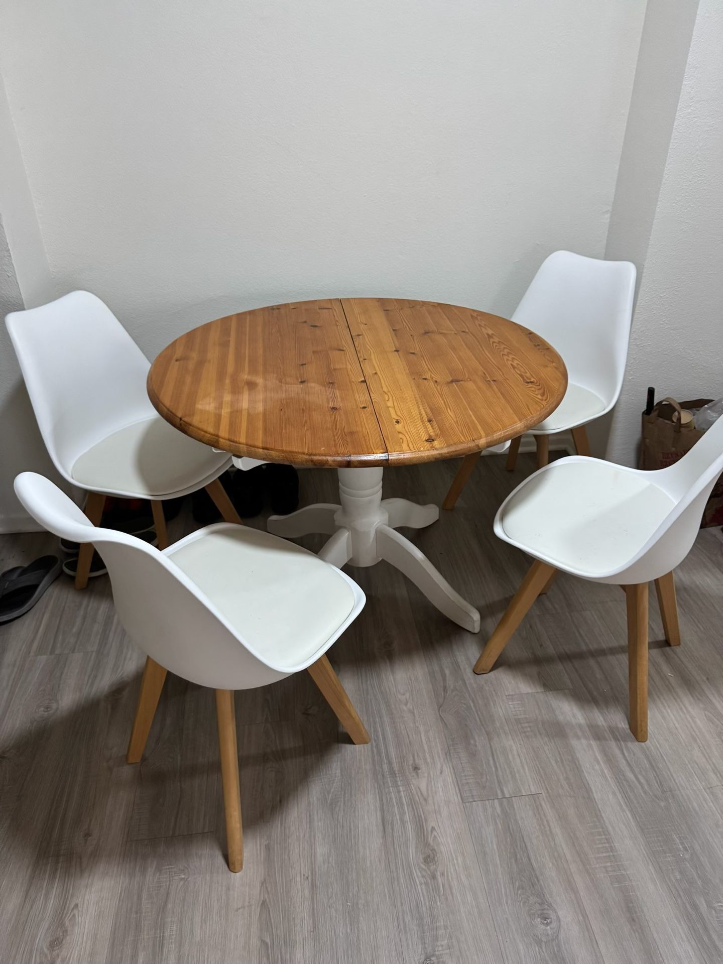 Round table with chairs
