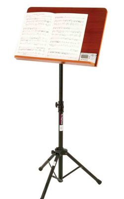 OnStage SM7312W Music Stand with Wide Rosewood Bookplate