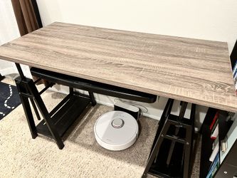 Adjustable Height Desk Or Dining Table With Keyboard Tray