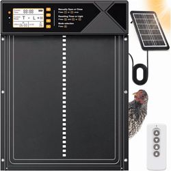 Chicken coop door solar powered