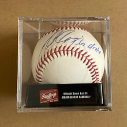 Matt Cain w/ “P.G 6/13/12” inscription SF Giants • Official Rawlings MLB Baseball Autograph w/Display Cube