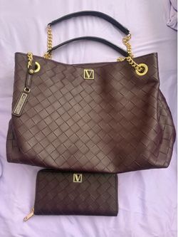 Victoria’s Secret purse & wallet, black violet, woven
