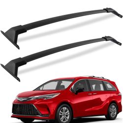 0175h Roof Rack Cross Bars Compatible with Toyota Sienna 2021 2022 2023 2024 Aluminum Roof Rails Crossbars Cargo Bars Canoe Bike Kayak Car Snowboard R