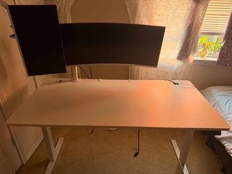 55in white standing desk