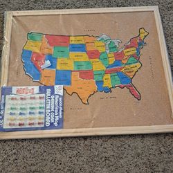 United States Map Peg Board 