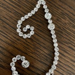CAKE TOPPER , Rhinestones , Large Size Letter “J”.  Brand New,. $15                