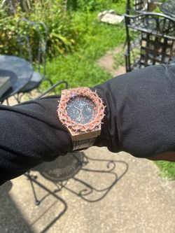 Rose Gold Iced Out Custom Watch