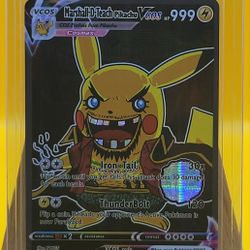 Marshall-D-Teach Pikachu One Piece Cosplay Pokemon TCG YWGS Holo, NM [Fan Art Card]