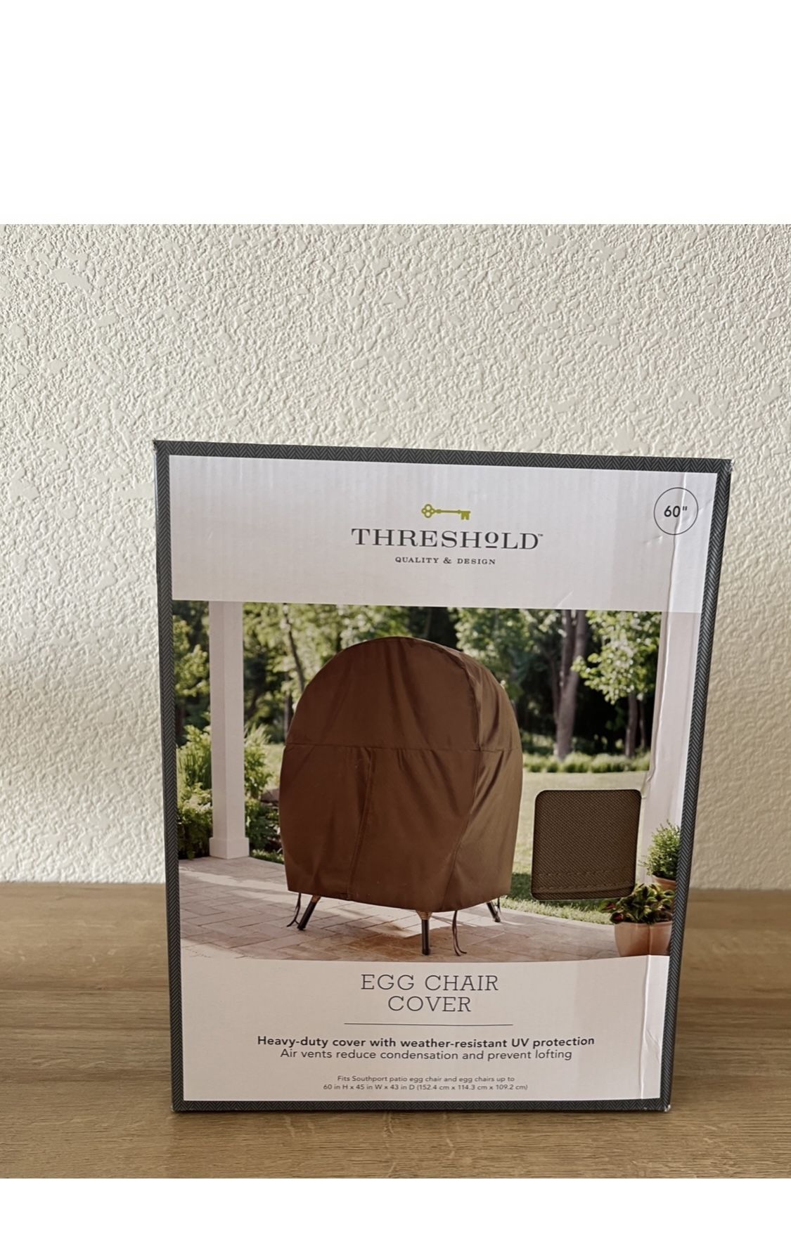 New Egg Chair Cover Brown-Threshold