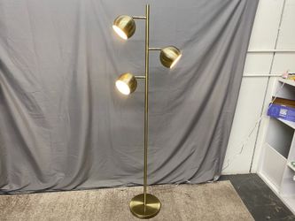 Modern Brass 3-Globe Shade Floor Lamp