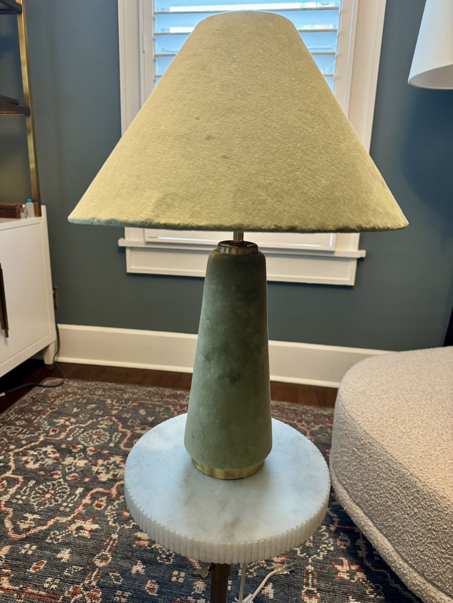 Anthropologie Velvet Table Lamp