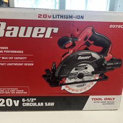 Basically New 6.5in Bauer circular saw with new blade - no battery