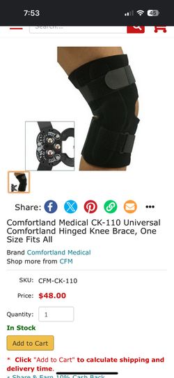 Brand New Universal Hinged Knee Brace 