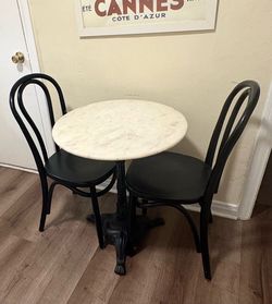 Bistro table and chairs