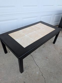 Coffee Table With Natural Stone Tiles