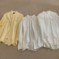 3 Ralph Lauren Shirts Long Sleeve