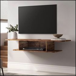 Wall Mounted Media Console Floating TV Stand Component Shelf