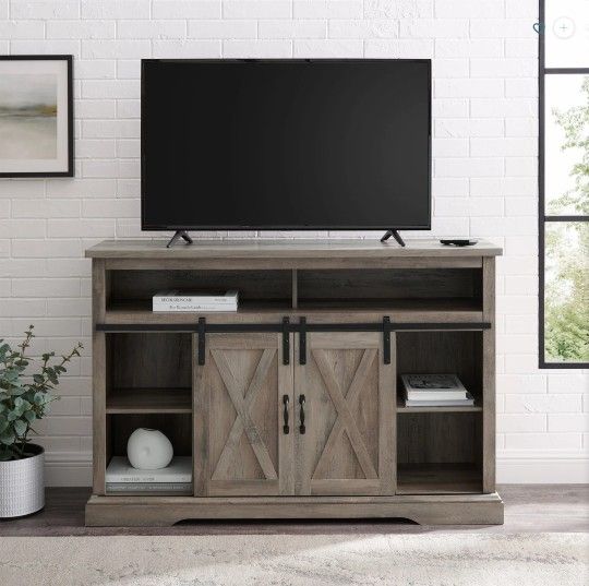Super Dope MODERN 58" Farmhouse TV Stand | OPEN BOX | RETAIL $395