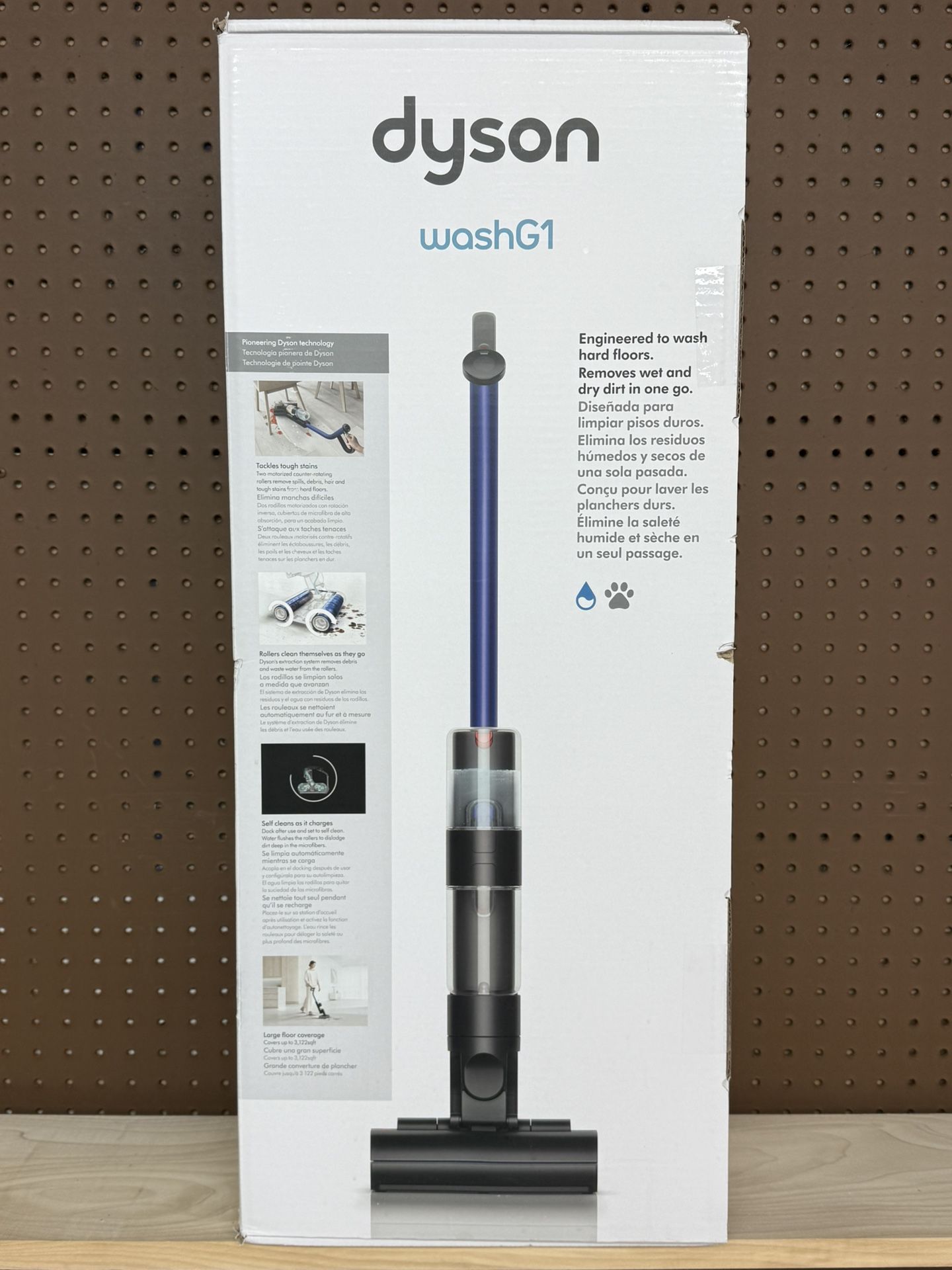 NEW! Dyson Wash G1 Stick Vacuum Battery Wet Bagless Black/Blue - SEALED