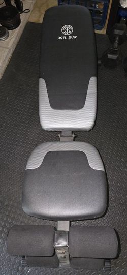 Weider WEBE4869 XR 5.9 Adjustable Workout Bench with 4 Roll Leg Lockdown + Chart